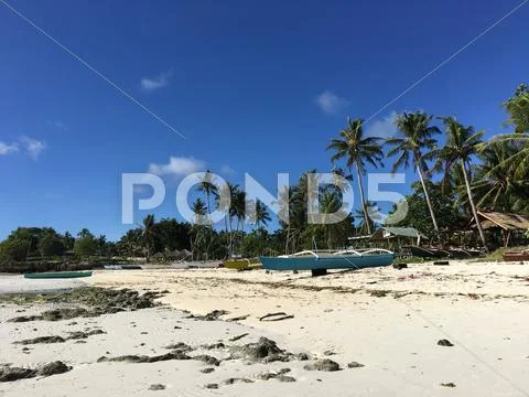 Catamaran Boats at Anda beach Stock Photos
