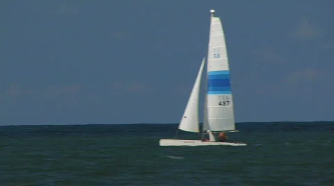 Catamaran hdp.mov 스톡 동영상 420954