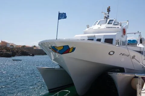Catamaran at the pier Stock Photos