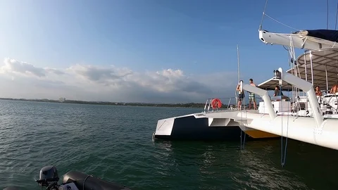 Catamaran Rear Video stock 126771772