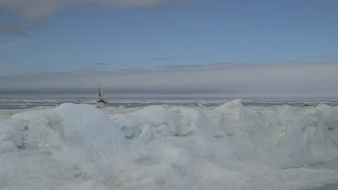 Catamaran sailing on the Arctic Ocean Stock Footage 104919667