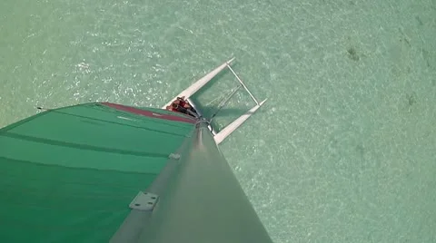 Catamaran Top View 1 Stock Footage 10786458