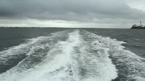 Catamaran Wake Stock Footage 10888755