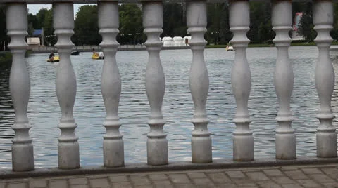 Catamarans and columns Stock Footage 25006606