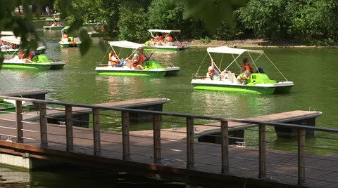 Catamarans in the park 03 Stock Footage 41154810