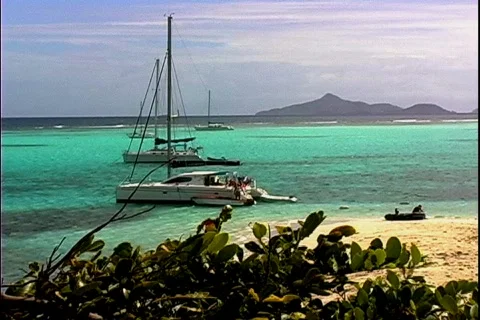 Catamarans at Tabago Video stock 816870
