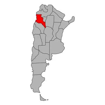 Catamarca of Argentina map symbol shape, travel web icon vector illustration 스톡 일러스트
