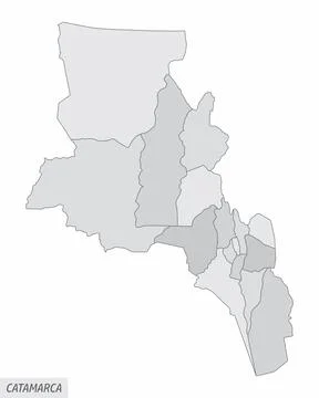 Catamarca province grayscale map Stock Illustration
