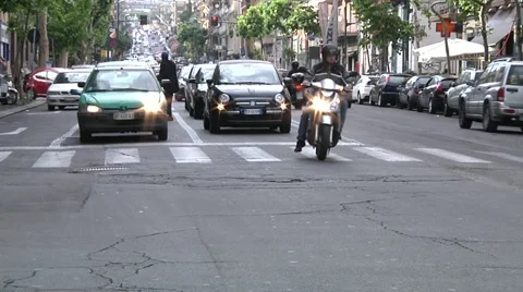 Catania, city traffic. Stock Footage 11147883