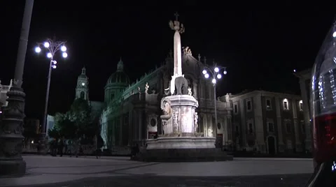 Catania, Dome, Elephant Stock Footage 8829448