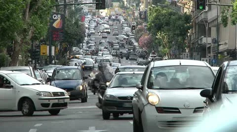 Catania, intersection, cars at day. Видео 11147897
