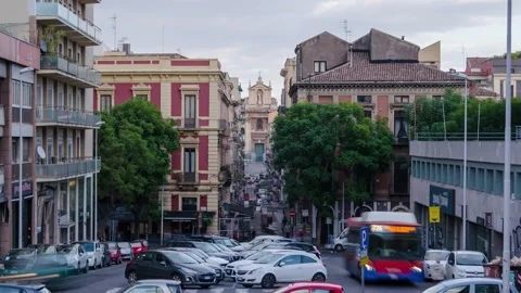 Catania Via Pacini Stock Footage 163855228