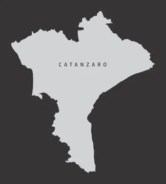 Catanzaro province map Stock Illustration