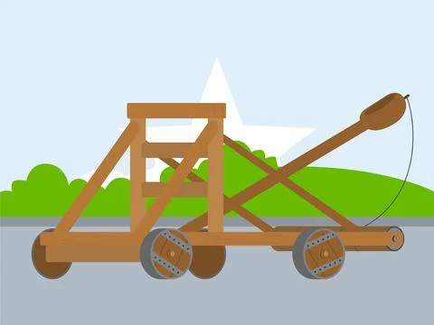 Catapult Concept Illustration Stock Illustration