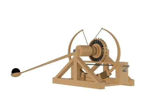 Catapult da vinci Illustrazione stock