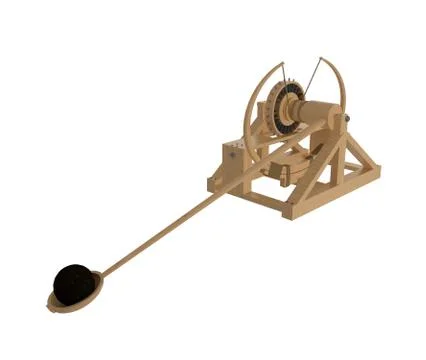 Catapult da vinci Illustrazione stock