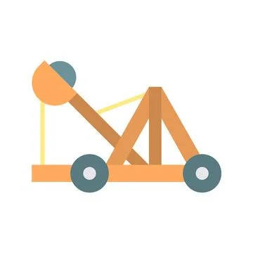 Catapult icon vector image. Stock Illustration