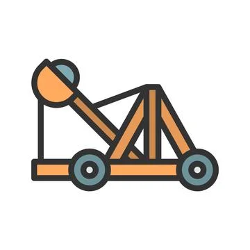 Catapult icon vector image. Illustrazione stock