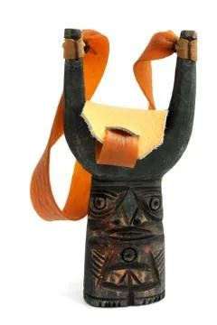 Catapult on white background Stock Photos