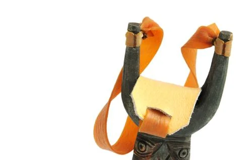Catapult on white background Stock Photos