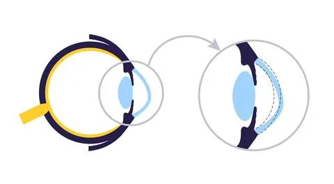 Cataract eye disease Illustrazione stock