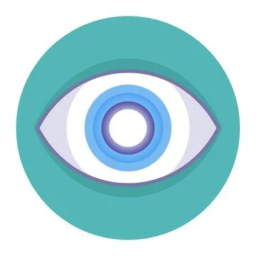 Cataract icon on human eye. Stock Illustration