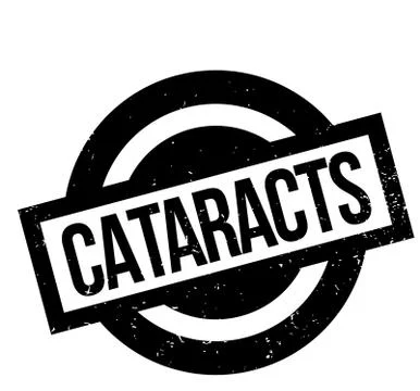Cataracts rubber stamp Stock Illustration