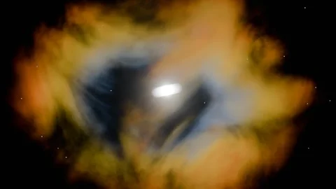 Catastrophic supernova core collapse shockwave explosion with glowing plasm.. Stock Footage 346647397