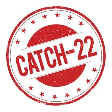 CATCH-22 stamp sign Stock Illustration