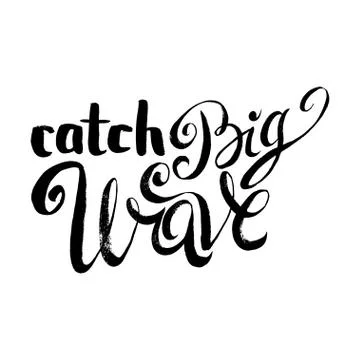 Catch Big Waves Stock Illustration