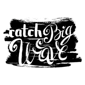 Catch Big Waves Stock Illustration