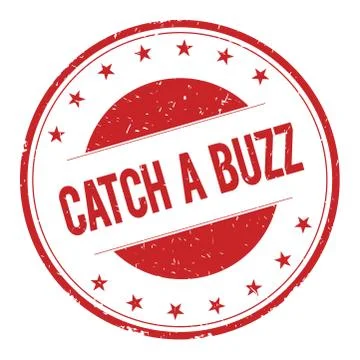 CATCH-A-BUZZ stamp sign Illustrazione stock