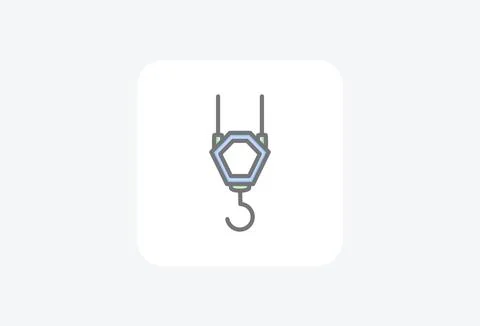 Catch, hook fully editable vector fill icon Stock Illustration