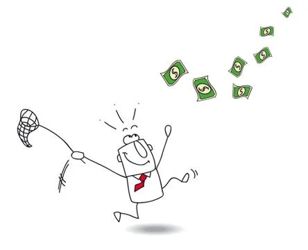 Catch money Stock Illustration