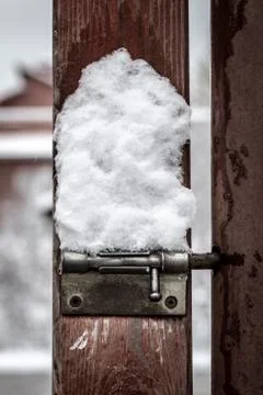 Catch on a rural gate Stock Photos