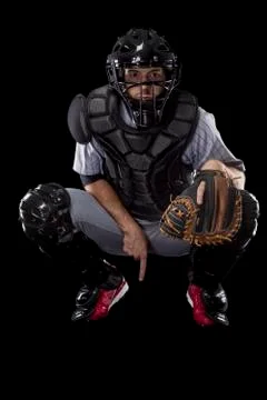 Catcher player Stock Photos