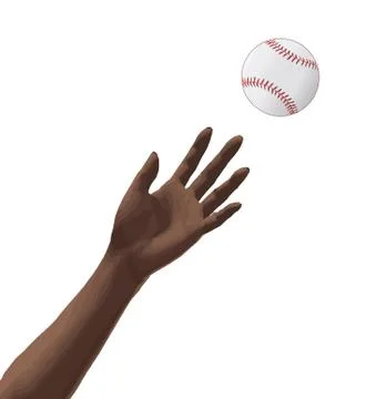 Catching The Baseball Stock Illustration