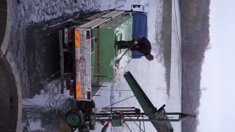 Catching fish loading vertical video Stock Footage 257054859