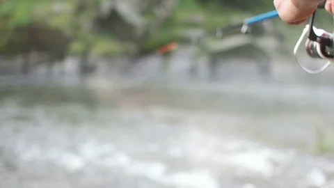 Catching fish, slow motion Stock Footage 80533651