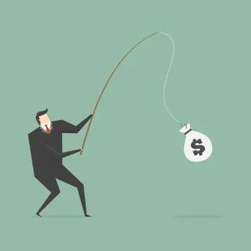 Catching Money Illustrazione stock