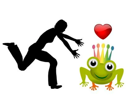 Catching the Prince Frog Stock Illustration