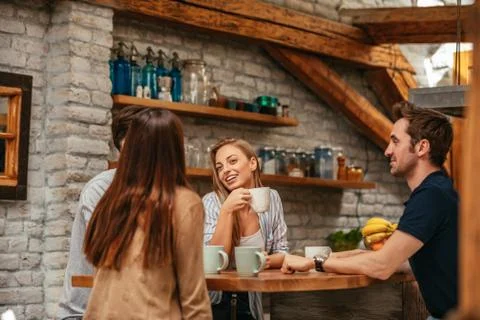 Catching up with some old friends Stock Photos