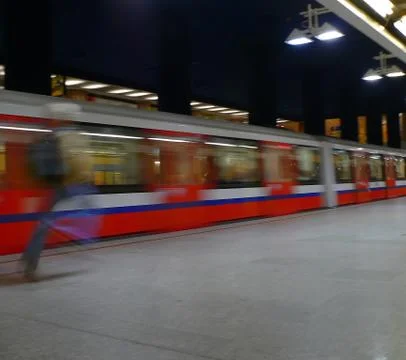 Catching the subway Foto stock