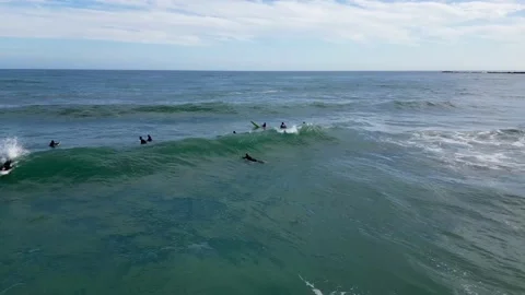 Catching waves Stock Footage 221423614