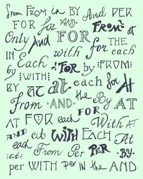 Catchword set lettering Illustrazione stock