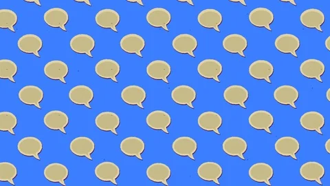 A catchy animation of a speech balloon (repeating pattern, floating Stock Footage 117964691