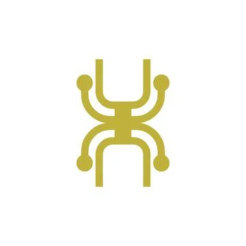 Catchy simple logo for spider logo spider symbol insect Stock Illustration