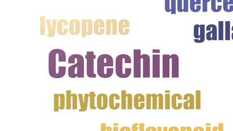 Catechin Word Cloud Animated On White Background Stock Footage 103098274