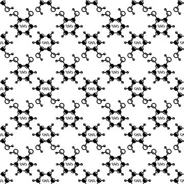 Catechol molecule pattern seamless vector Illustrazione stock