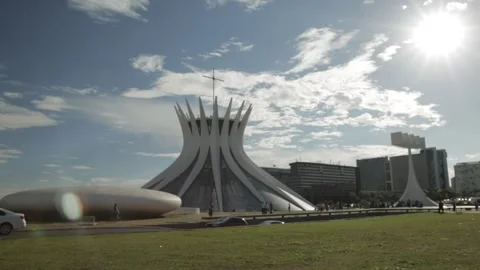 Catedral Metropolitana de Brasília Stock Footage